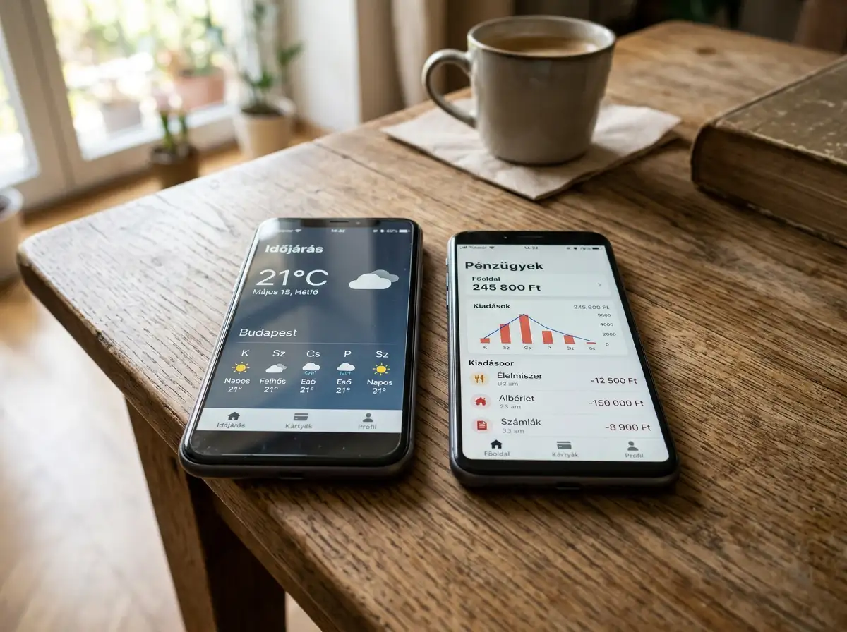 Dva pametna telefona pored sebe prikazuju mobilnu aplikaciju i web aplikaciju
