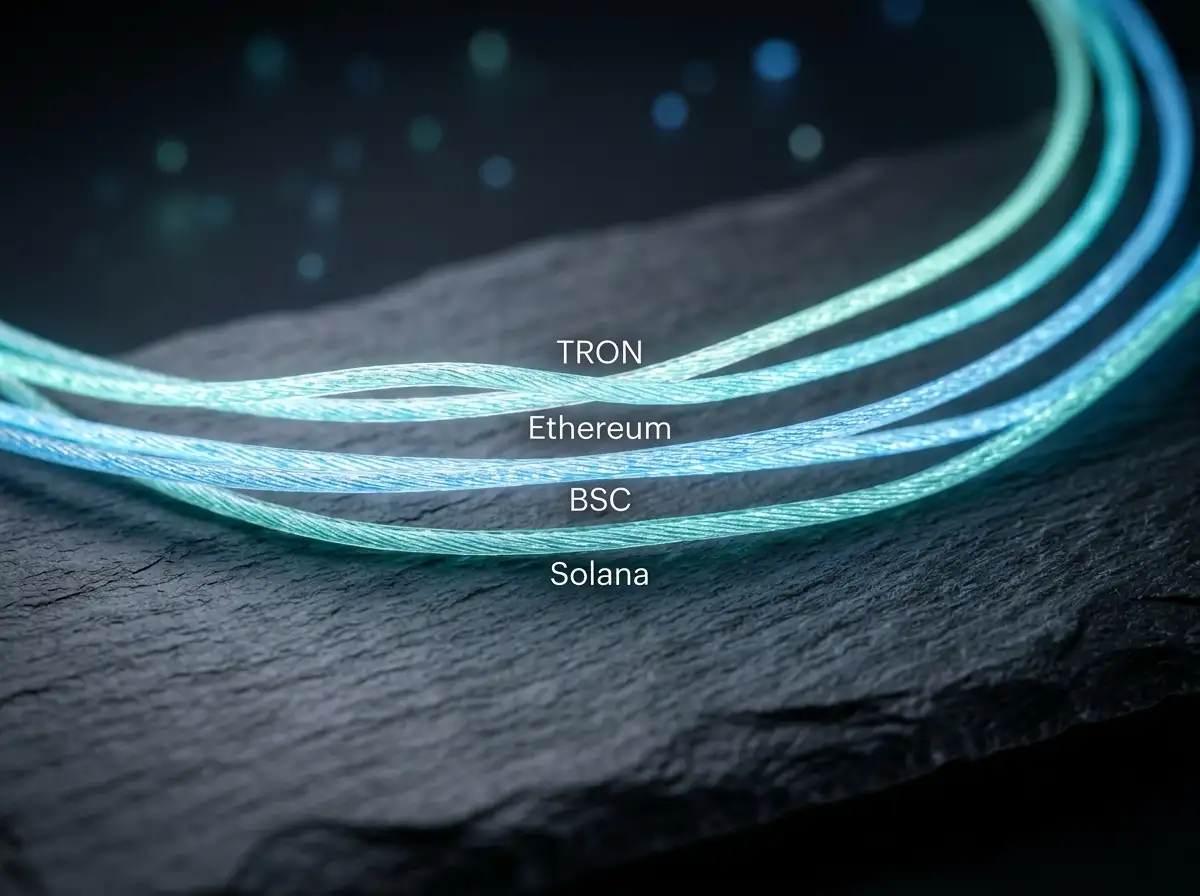 USDT na različitim blockchain mrežama: TRON, Ethereum, BSC, Solana