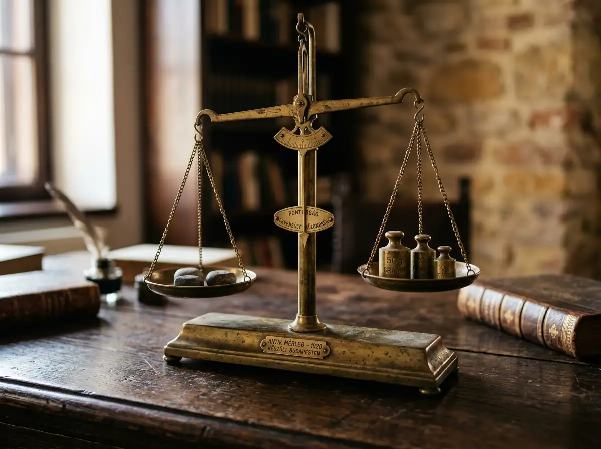 Mehanička vaga s dvije strane gotovo u ravnoteži kao metafora pariteta valuta
